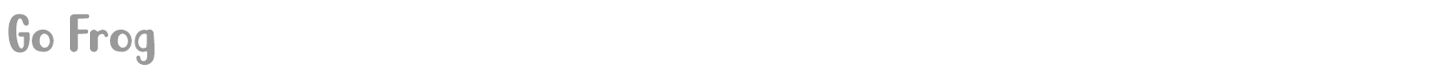 Go Frog font preview